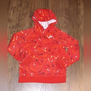 Nike boys hoodie red size M.